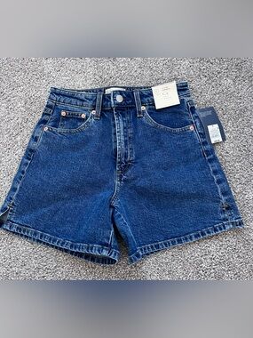 Universal Thread Dark Blue High-Rise Denim Jean Shorts